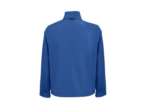 Chaquetas softshell unisex THC Eanes con poliéster 280 g/m2 y forro polar Azul royal detalle 7