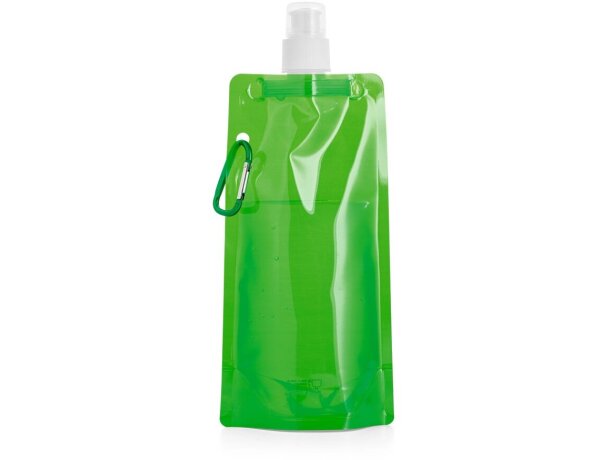 Botella Kwill plegable 460 mL para deportistas personalizada verde