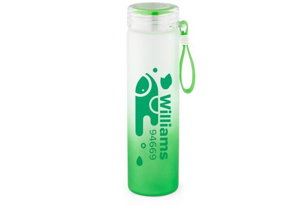 Bidón personalizado botella Williams vidrio borosilicato 470ml Verde detalle 3