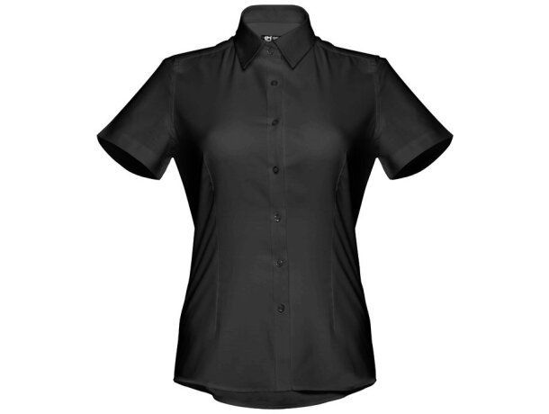 Camisas personalizadas THC London Women oxford algodón 130 g/m2 mujer Negro detalle 6