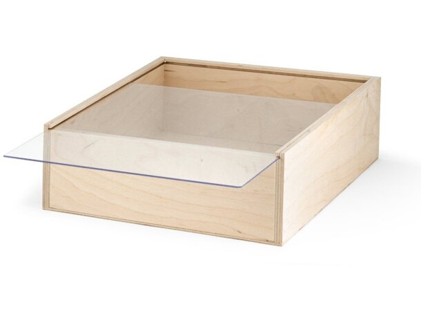 Caja Boxie Clear L de madera L natural claro