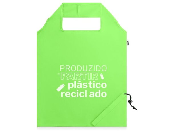 Bolsa Beira rPET plegable personalizada verde claro