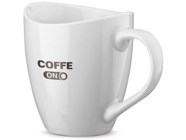 Taza Lisetta de cerámica 310 mL blanco