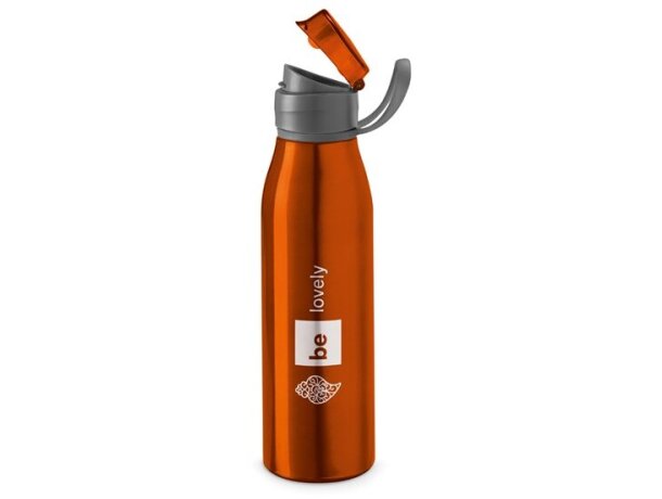 Botella de deporte Korver de aluminio personalizada naranja