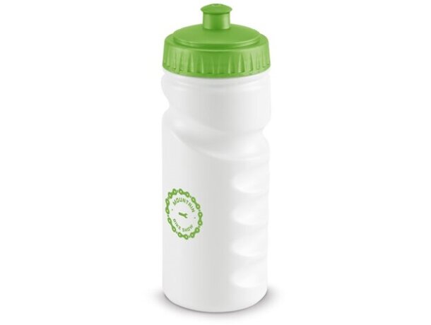 Botella Lowry deportiva con cuerpo blanco 550 ml personalizada verde claro