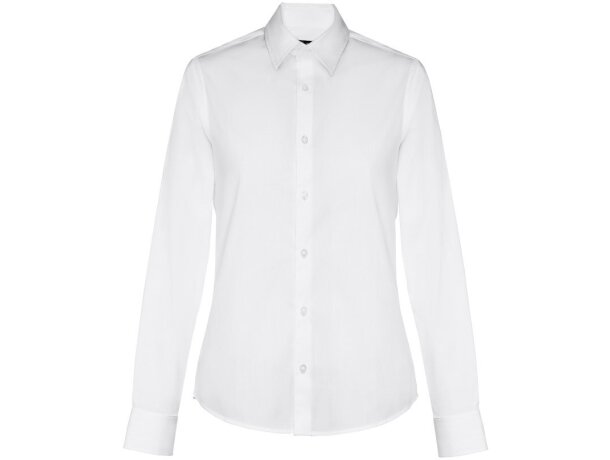 Camisas estampadas THC Paris Women WH manga larga algodón 115 g/m2 Blanco detalle 3