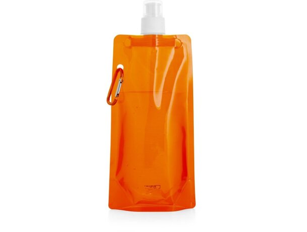 Botella Kwill plegable 460 mL para deportistas personalizada naranja