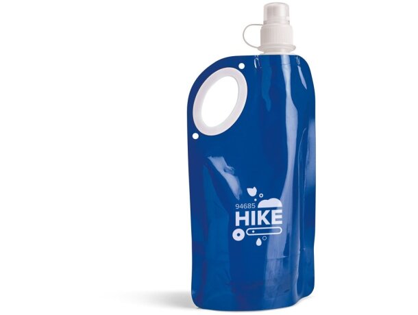 Botella Hike plegable de colores personalizada azul