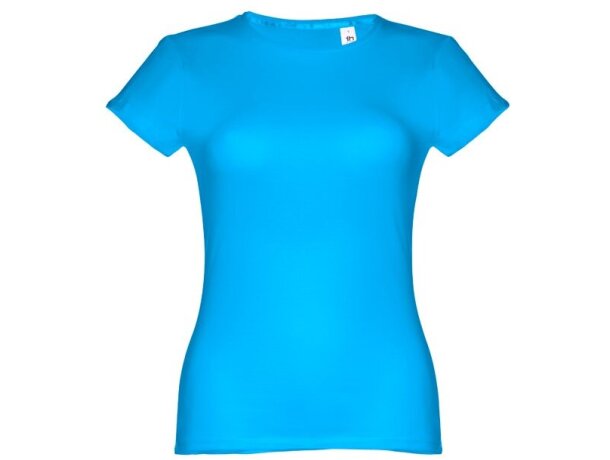 Camisetas manga corta THC Sofia 3XL para mujer algodón 100% 150 g/m2 Azul aqua detalle 19