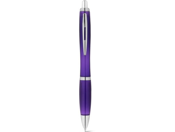 Bolígrafos de rPET con clip metálico Swing Rpet tinta azul colores variados Morado detalle 3