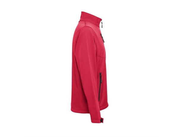 Chaquetas softshell unisex THC Eanes con poliéster 280 g/m2 y forro polar Rojo detalle 14