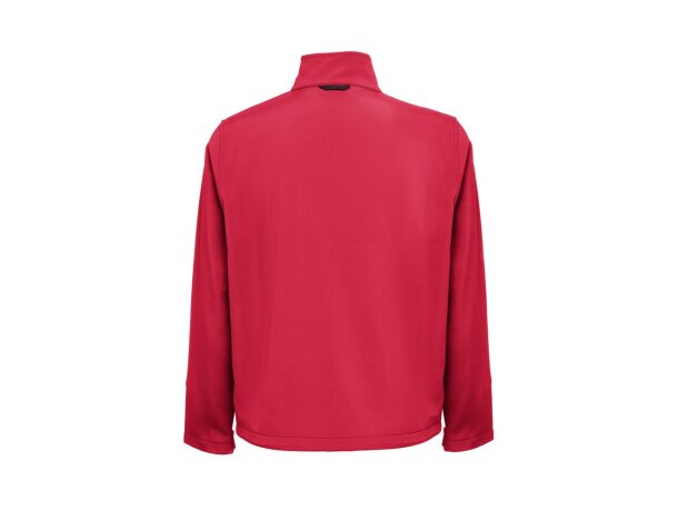 Chaquetas softshell unisex THC Eanes con poliéster 280 g/m2 y forro polar Rojo detalle 13