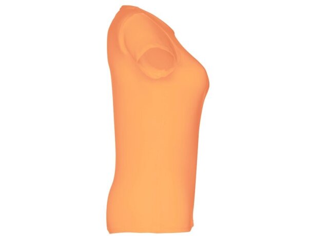 Camisetas mangas cortas corte entallado de algodón 150 g/m2 Thc Sofia Naranja coral detalle 9