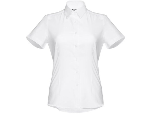 Camisas baratas THC London Women WH oxford mujer algodón 130 g/m2 Blanco detalle 4