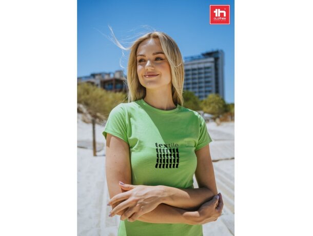 Camiseta para mujer publicidad THC Ankara Women algodón 100% 190 g/m2 entallada detalle 1