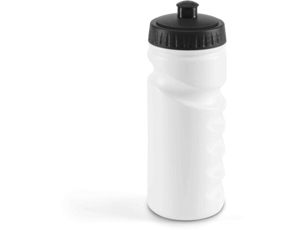 Botella Lowry deportiva con cuerpo blanco 550 ml personalizada grabado negro