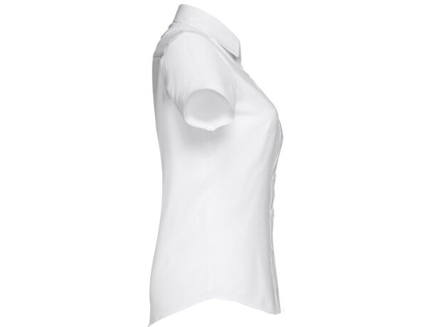 Camisas baratas THC London Women WH oxford mujer algodón 130 g/m2 Blanco detalle 4