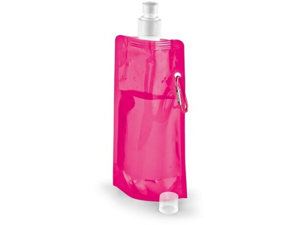 Botella Kwill plegable 460 mL para deportistas personalizada rosa