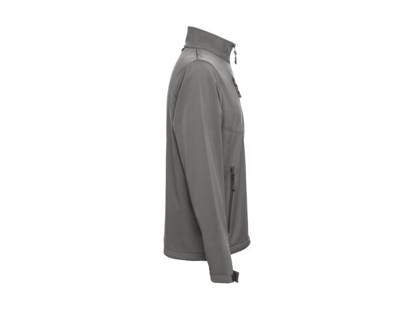 Chaquetas softshell unisex THC Eanes con poliéster 280 g/m2 y forro polar Gris detalle 11