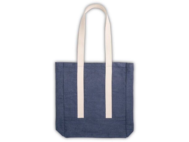 Bolsa 100% algodón con bolsillo interior de Hi!dea Denim Casual Azul detalle 3