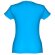 Camisetas mangas cortas corte entallado de algodón 150 g/m2 Thc Sofia Azul aqua detalle 20