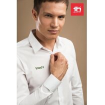 Camisa personalizada THC Paris WH de popelina manga larga algodón 115 g/m2