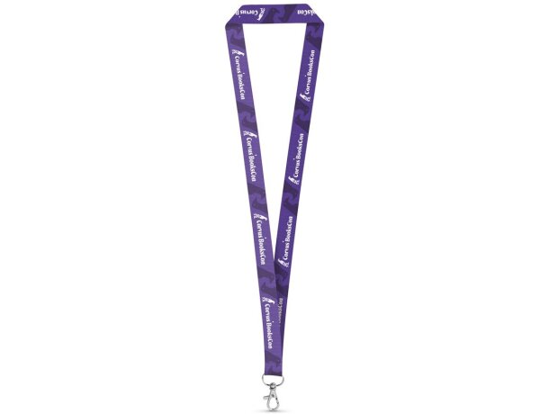 Lanyards Windsor eco-friendly con sublimación doble cara y mosquetón detalle 1