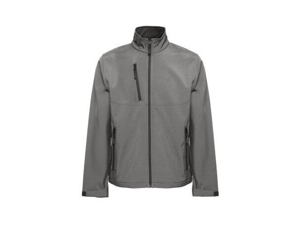 Chaquetas softshell unisex THC Eanes con poliéster 280 g/m2 y forro polar Gris detalle 9