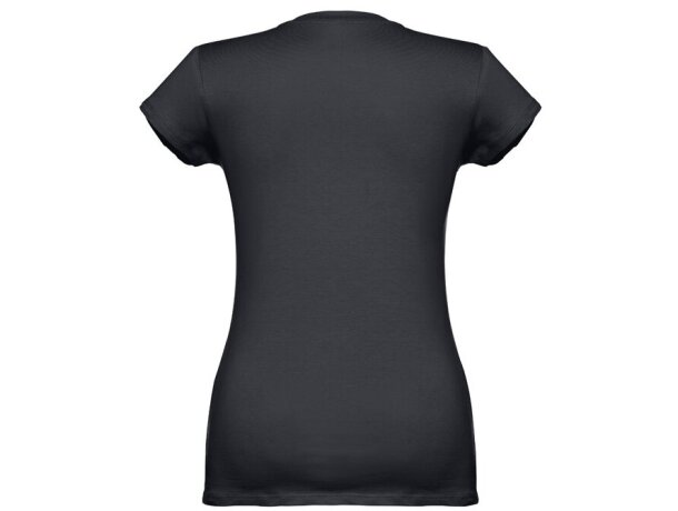 Camiseta de mujer personalizada THC Athens Women entallada algodón 100% 150 g/m2 Negro detalle 21