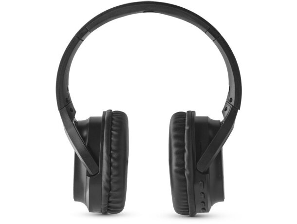 Auriculares de plástico con detalles en bambú Hi!dea Negro detalle 5