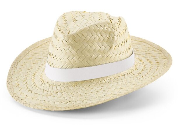 Sombrero de paja para regalar Edward RIB con cinta sublimada natural detalle 1