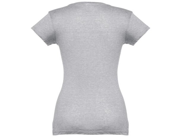 Camiseta de mujer personalizada THC Athens Women entallada algodón 100% 150 g/m2 Gris claro matizado detalle 12