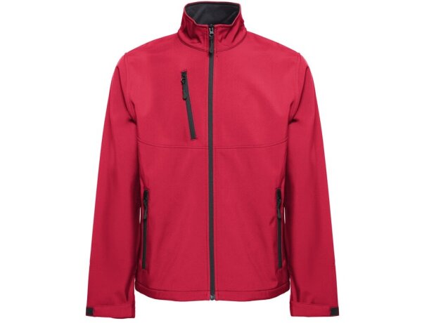 Chaquetas softshell unisex THC Eanes con poliéster 280 g/m2 y forro polar Rojo detalle 12