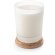 Velas con aroma natural Duval en vaso de cristal con tapa de madera Blanco detalle 3