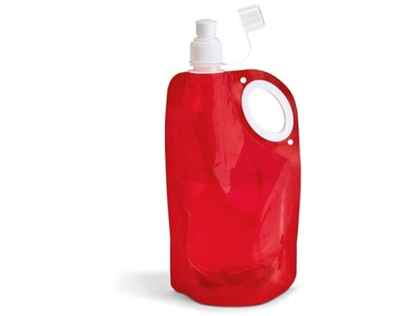 Botella Hike plegable de colores personalizada rojo