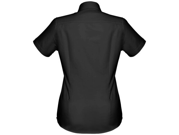 Camisas personalizadas THC London Women oxford algodón 130 g/m2 mujer Negro detalle 5