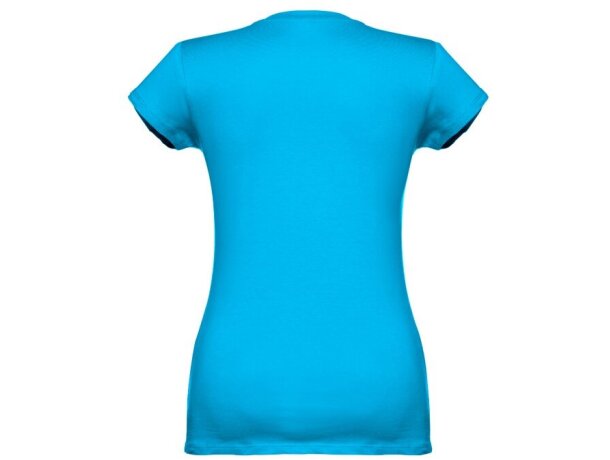 Camisetas mujer algodón cardado 150 g/m2 Thc Azul aqua detalle 15