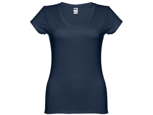 Camiseta de mujer personalizada THC Athens Women entallada algodón 100% 150 g/m2 Azul detalle 17