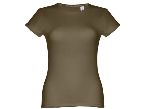 Camisetas mangas cortas corte entallado de algodón 150 g/m2 Thc Sofia Verde militar detalle 22