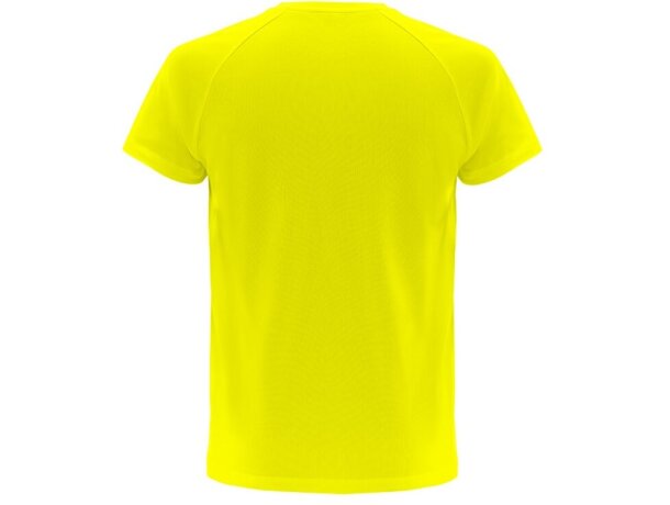 Camisetas para empresas THC Move técnica de poliéster manga corta Amarillo hexachrome detalle 4