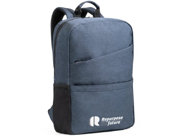 Mochilas publicitarias Repurpose Backpack para portátil 15'6'' en rPET 600D Azul detalle 1