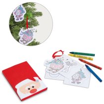 Set vedder para colorear con 8 tarjetas navideñas y 6 ceras