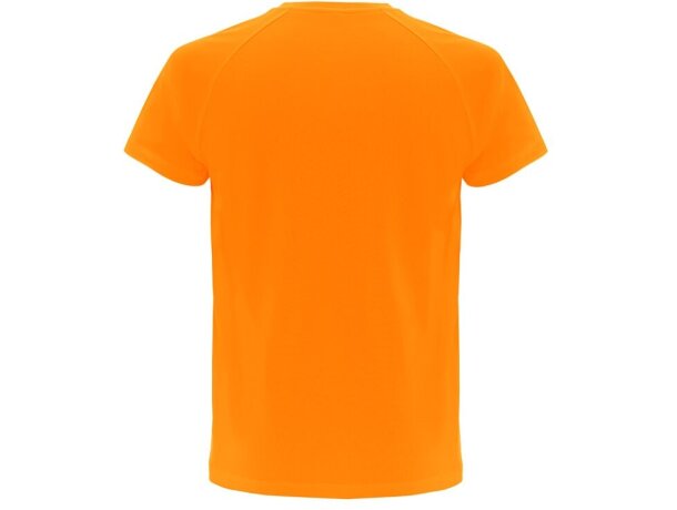 Camisetas para empresas THC Move técnica de poliéster manga corta Naranja hexachrome detalle 2