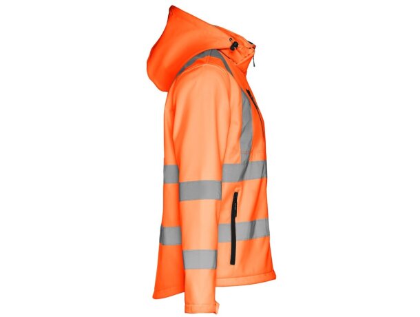 Chaquetas alta visibilidad THC Zagreb Work capucha removible poliéster Naranja hexachrome detalle 4