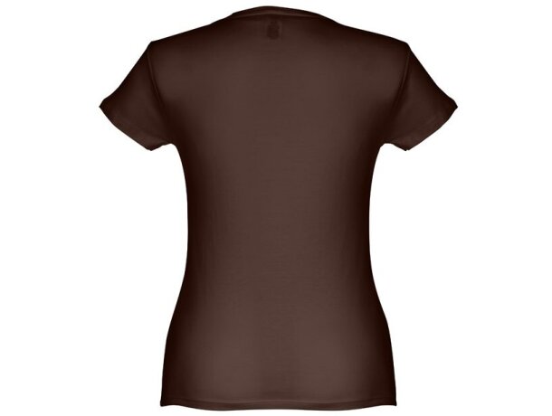 Camisetas mangas cortas corte entallado de algodón 150 g/m2 Thc Sofia Castaño oscuro detalle 46