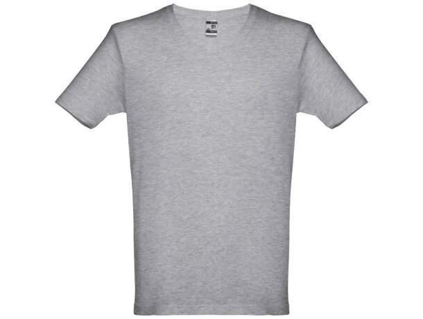 Camisetas mangas cortas poliéster unisex 150 g/m2 Thc Gris claro matizado detalle 11