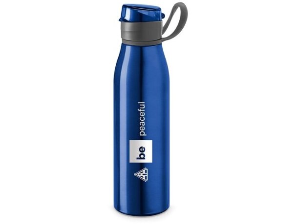 Botella de deporte Korver de aluminio personalizada azul royal