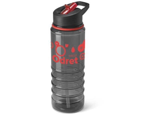 Botella de agua deportiva Odret de 650 mL personalizada rojo