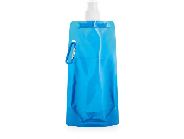 Botella Kwill plegable 460 mL para deportistas personalizada azul claro