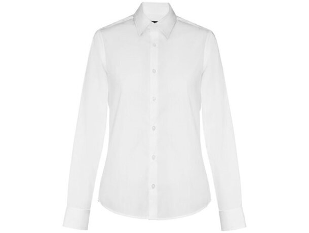 Camisas estampadas THC Paris Women WH manga larga algodón 115 g/m2 Blanco detalle 5